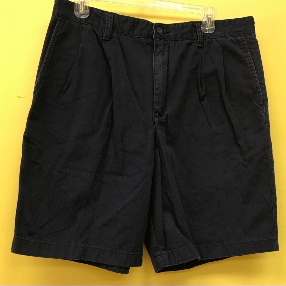 Covington dark navy casual everyday flat front shorts waist 34 men’s